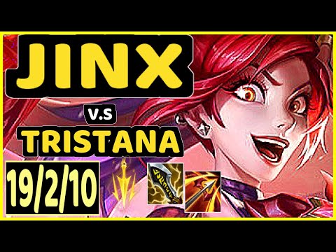 EVANRL (JINX) vs TRISTANA - PENTAKILL 19/2/10 KDA BOTTOM ADC GAMEPLAY - NA Ranked GRANDMASTER
