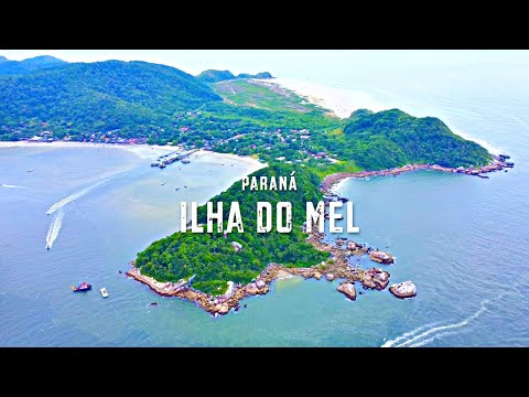 ILHA DO MEL PARANÁ | 4K Aerial Drone View