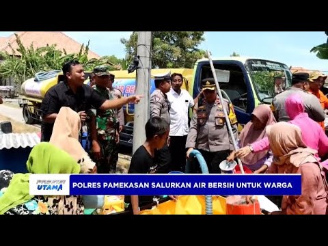 POLRES PAMEKASAN SALURKAN AIR BERSIH