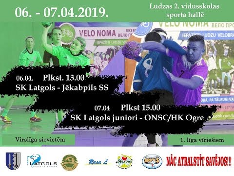 2.puslaiks 07.04.2019 1. līga vīriešiem "SK Latgols juniori -   ONSC/HK Ogre"