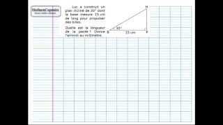 Trigonométrie :  exercice