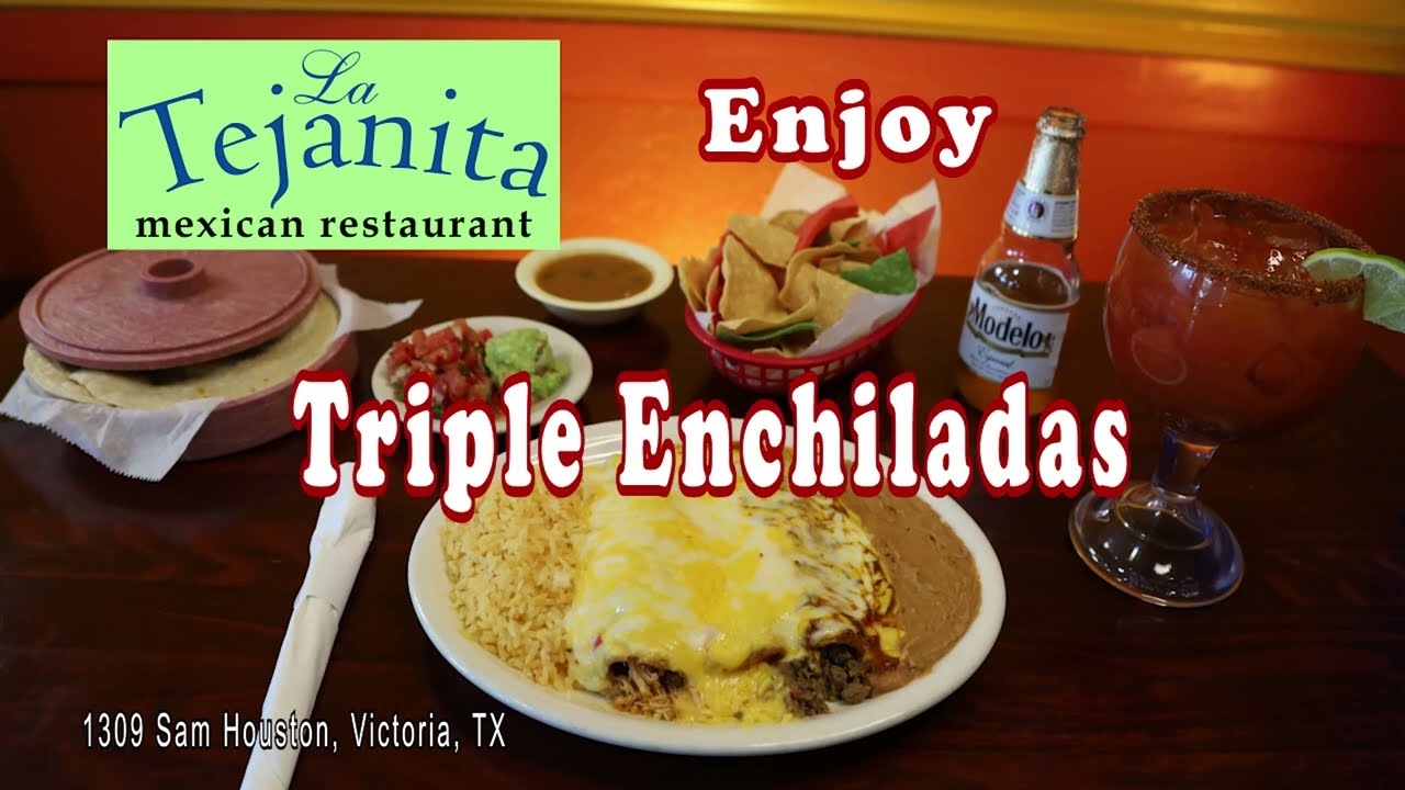 Triple Enchiladas at La Tejanita Mexican Restaurant in Victoria, Texas