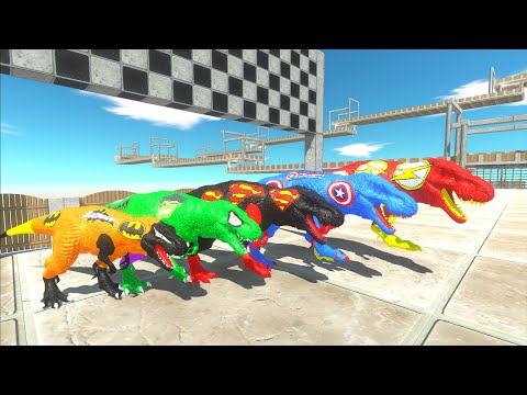 Team 5 T-rex Superheroes Hunting Found Jurassic world evolution 2 Championship Race