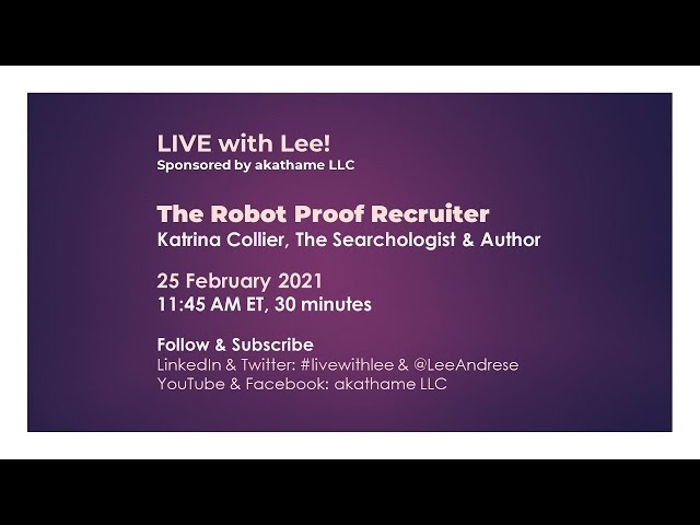 Vídeo relacionado con The Robot-Proof Recruiter: A Survival Guide for Recruitment and Sourcing Professionals