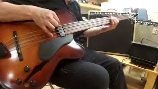Video thumbnail for Landscape ARB-204/FL Archtop Fretless Bass / Piezo PU Only by Heavy Gauge Guitars