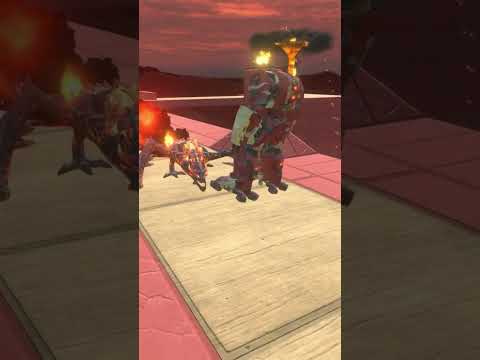 Fire lava dragon vs  Hulk Buster - animal revolt battle simulator