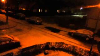 The snows comeing down