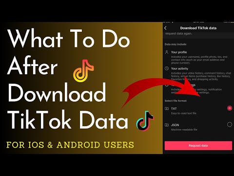 What To Do After Downloading Your TikTok Data ..!  || TikTok Data  [2023]