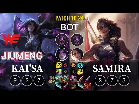 WE Jiumeng Kai'Sa vs Samira Bot - KR Patch 10.24