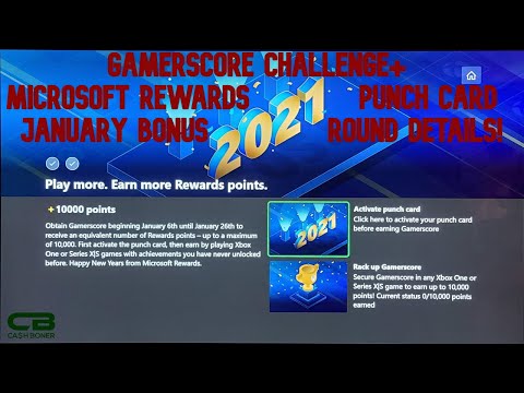 Gamerscore Challenge Plus + Microsoft Rewards Punch Card - 10,000 & How To Activate In Bonus Round!