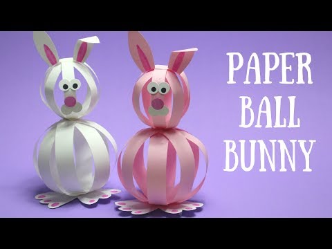 Paper Ball Bunny - Easy Easter Crafts for Kids