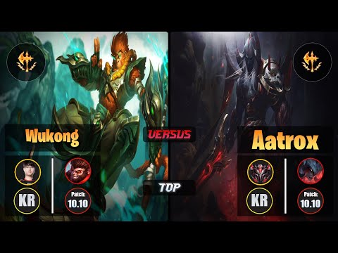 Sword WUKONG (Top) [Conqueror] VS AATROX - Grandmaster KR Patch 10.10