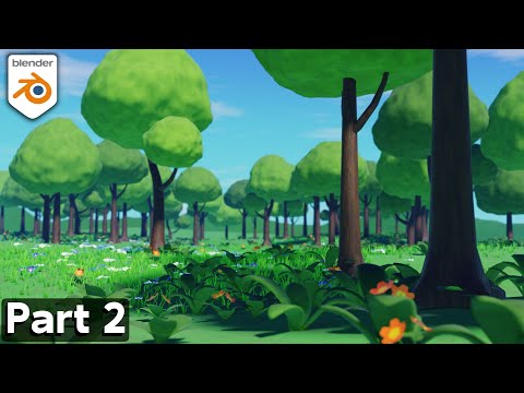 Part 2: Stylized Animated Forest Meadow 🏞️ (Blender Tutorial Series)