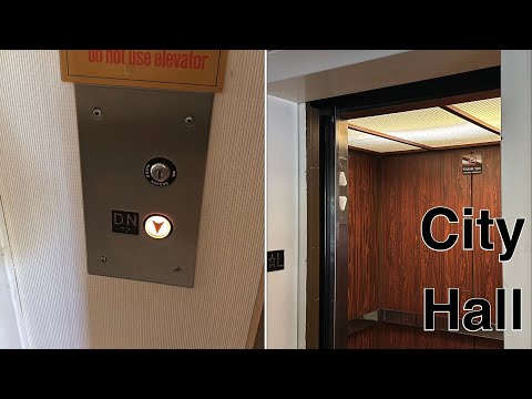 Cool Chime! Vertrans Hydraulic Elevator @ Cupertino City Hall, Cupertino, CA