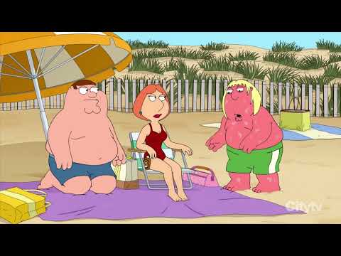 Family Guy - Chris with a too-much-sun beach tantrum