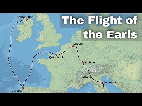 14th September 1607: 'Flight of the Earls' sees Gaelic nobility leave Ulster in Ireland
