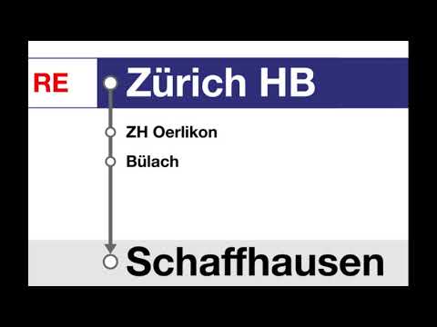 SBB Ansagen » RE Zürich HB — Schaffhausen (2023) | SLBahnen