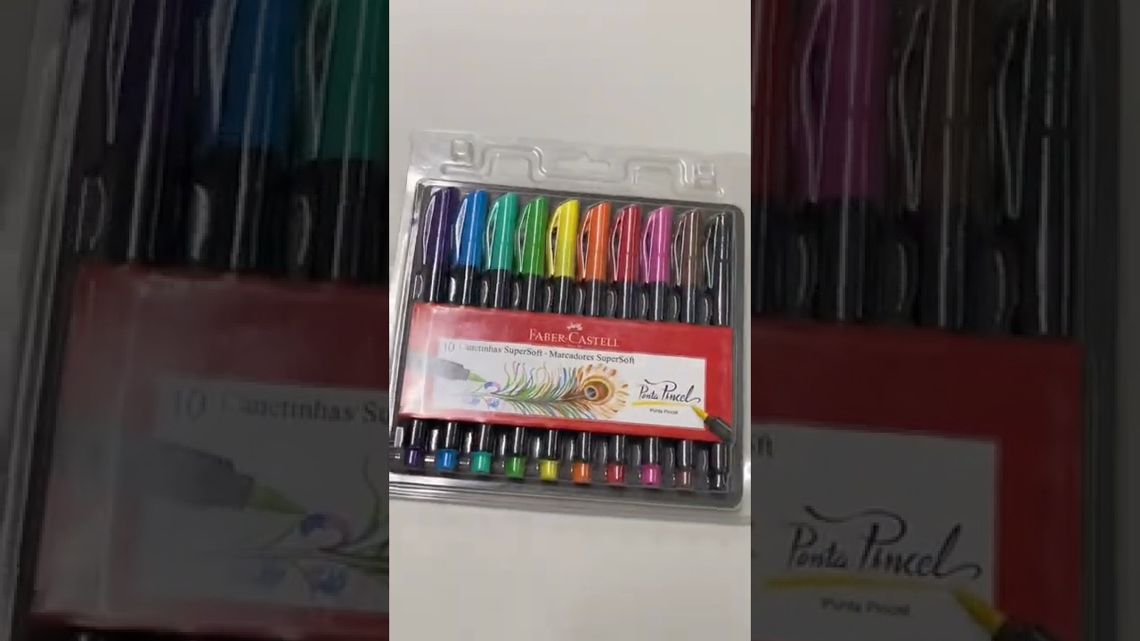 Watch Now Canetinhas SuperSoft ponta pincel Faber-Castell Canetinhas SuperSoft ponta pincel Faber-Castell