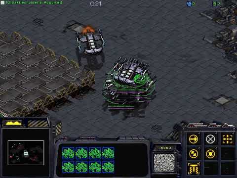 Starcraft Brood War (original version) Terran mission 02 The Dylarian Shipyards Speedrun