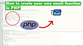 How to create your own email function in PHP