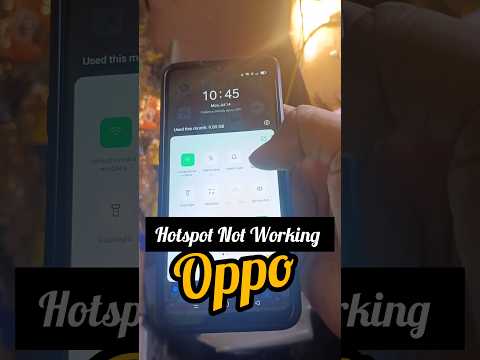 Oppo Mobile Hotspot Not Working problem ✨😭👈