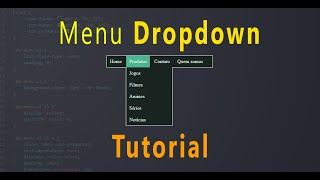 Criando menu horizontal Dropdown com HTML e CSS