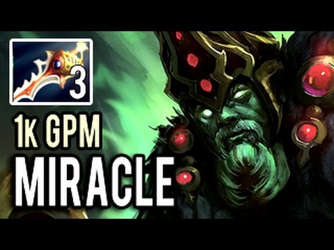 28 Kills 1k GPM 60k DMG 8 Slots Wraith King Damage Boss by Miracle- Patch 7.01 Dota 2