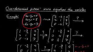 Overdetermined systems: more equations than variables