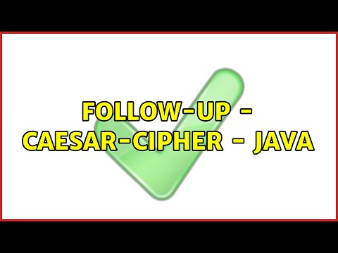 Follow Up Caesar Cipher Java