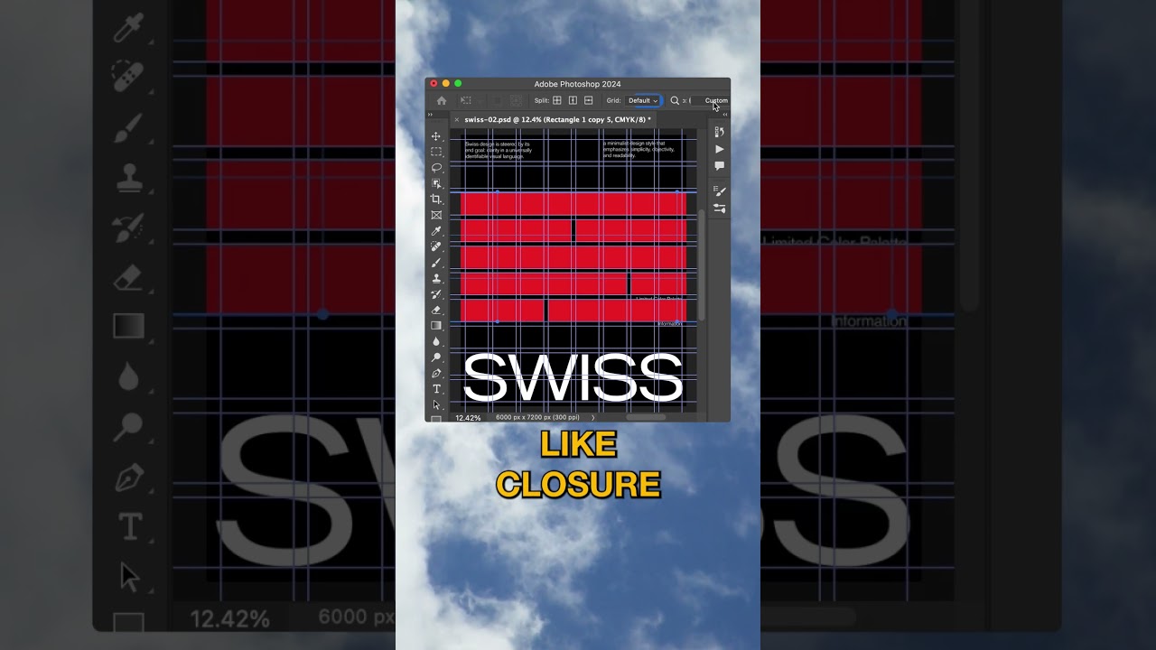 How to Make Swiss Designs | Graphic Design 101 #shorts #photoshop