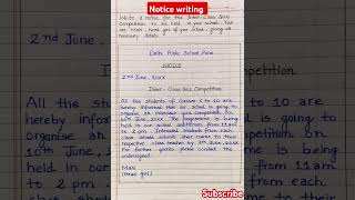 Notice writing l notice writing on quiz competition l notice writing class 6/7/8/9/10/11/12 in eng