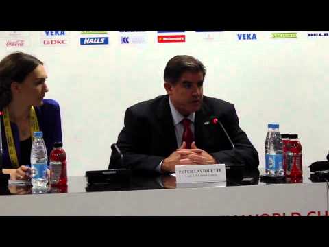 Coach Peter Laviolette Recaps 2014 U.S. Men's National Hockey Team Win Over Switzerland