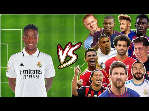 RM Vinicius vinicius junior vs Legends (Ronaldo-Messi-Salah-Benzema-Haaland-Dembele)