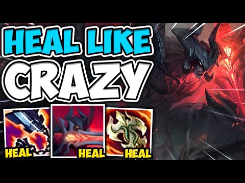 EVERY AUTO HEALS TO FULL WITH MAX HEAL AATROX! (GOREDRINKER IS INSANE) - League of Legends