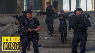 Final fight: Stallone, Statham, Banderas, Wesley Snipes, Schwarzenegger / The Expendables 3 - part 1