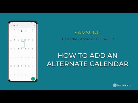 How to Add an Alternate calendar - Samsung Calendar [Android 11 - One UI 3]