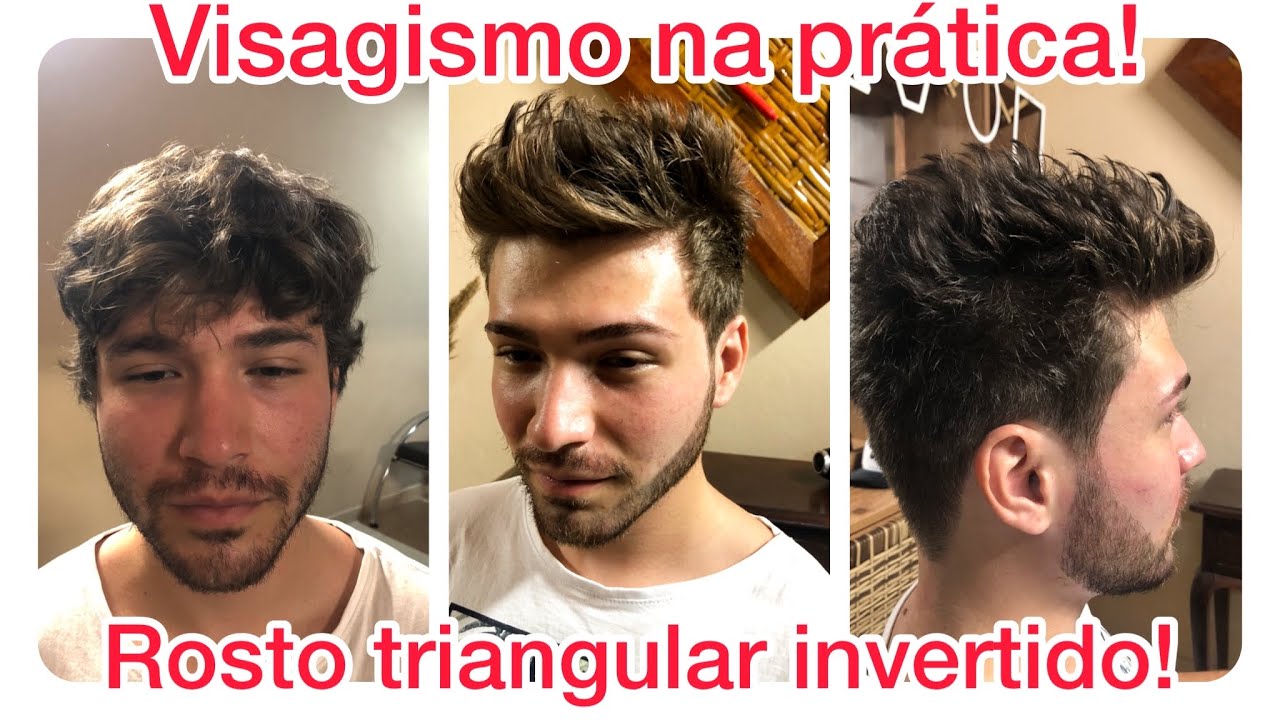 Corte masculino para rosto triangular invertido [passo a passo]