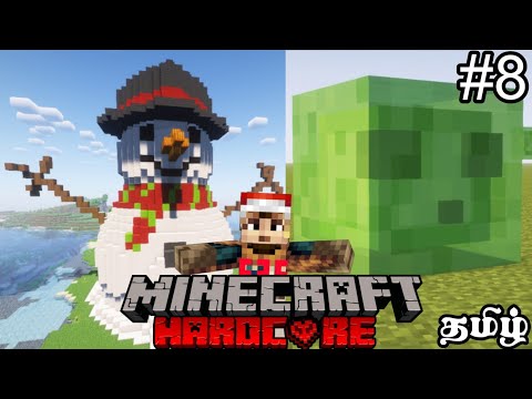 Epic Tamil Minecraft Hardcore: Slime Farm & Snowman Madness!