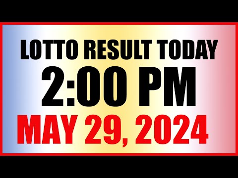Lotto Result Today 2pm May 29, 2024 Swertres Ez2 Pcso