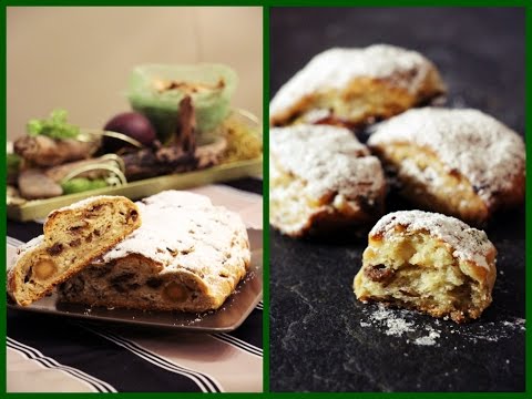 Stollen/Christstollen/Stollenkonfekt/Stollenhäppchen - Christmas Stollen, German fruit bread