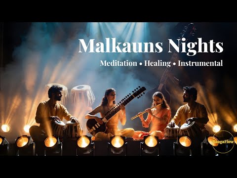 Malkauns Nights | Indian Classical Fusion for Meditation & Healing | RaagaFlow