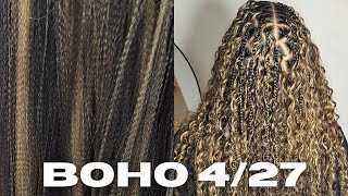 THE BEST BROWN BLONDE MIX FOR BOHO KNOTLESS + TIPS ON WHY YOUR KNOTLESS BRAIDS ARE LOOSE