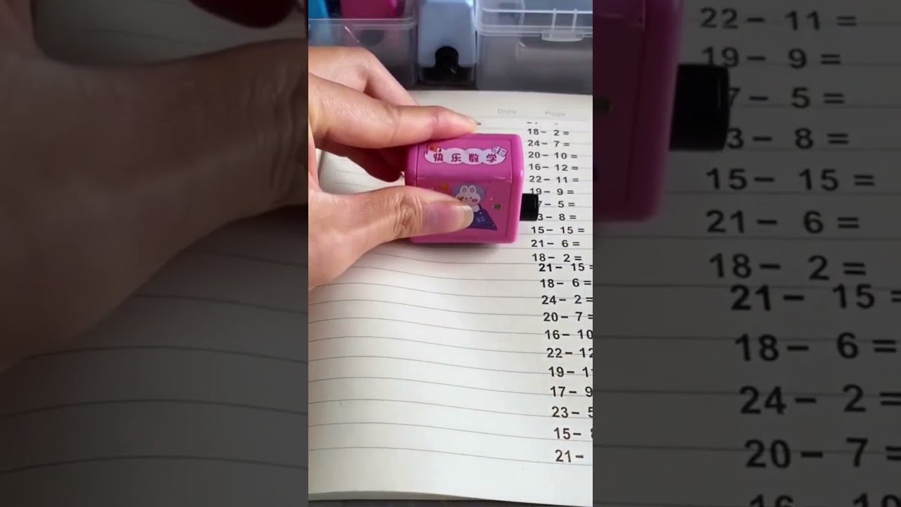 “Math Practice Number Rolling Stamp | Addition & Subtraction Question Stamp for Pupils