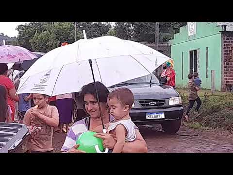 Parte 2 da chagada do papai Noel na vila laranjeira vicente dutra rio grande do sul