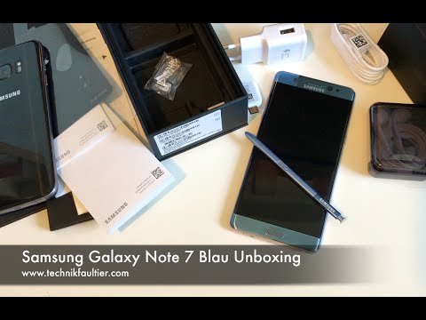 Samsung Galaxy Note 7 Blau Unboxing
