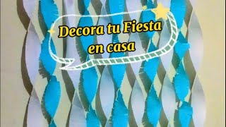 Cómo hacer Cortina de papel crepe✨adorna fácil y barato🎈| Adorno para Fiesta😊 | Crepe Paper Curtain