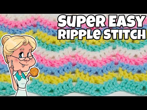 Super Easy Ripple Stitch Crochet Tutorial - One Row Repeat - Beginner Friendly - Stitch of the Week