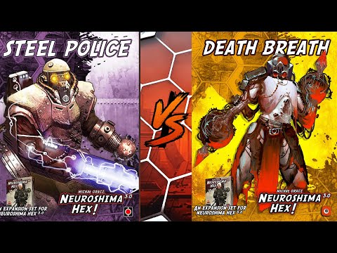 Death Breath vs Stalowa Policja Neuroshima Hex 3.0 Rozgrywka 