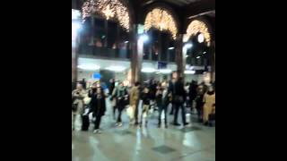 Emanuele Fasano performing at Central station Amsterdam