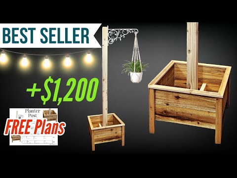 4x4 Post Planter Box! HUGE PROFIT. #makemoneywoodworking #projectsthatsell